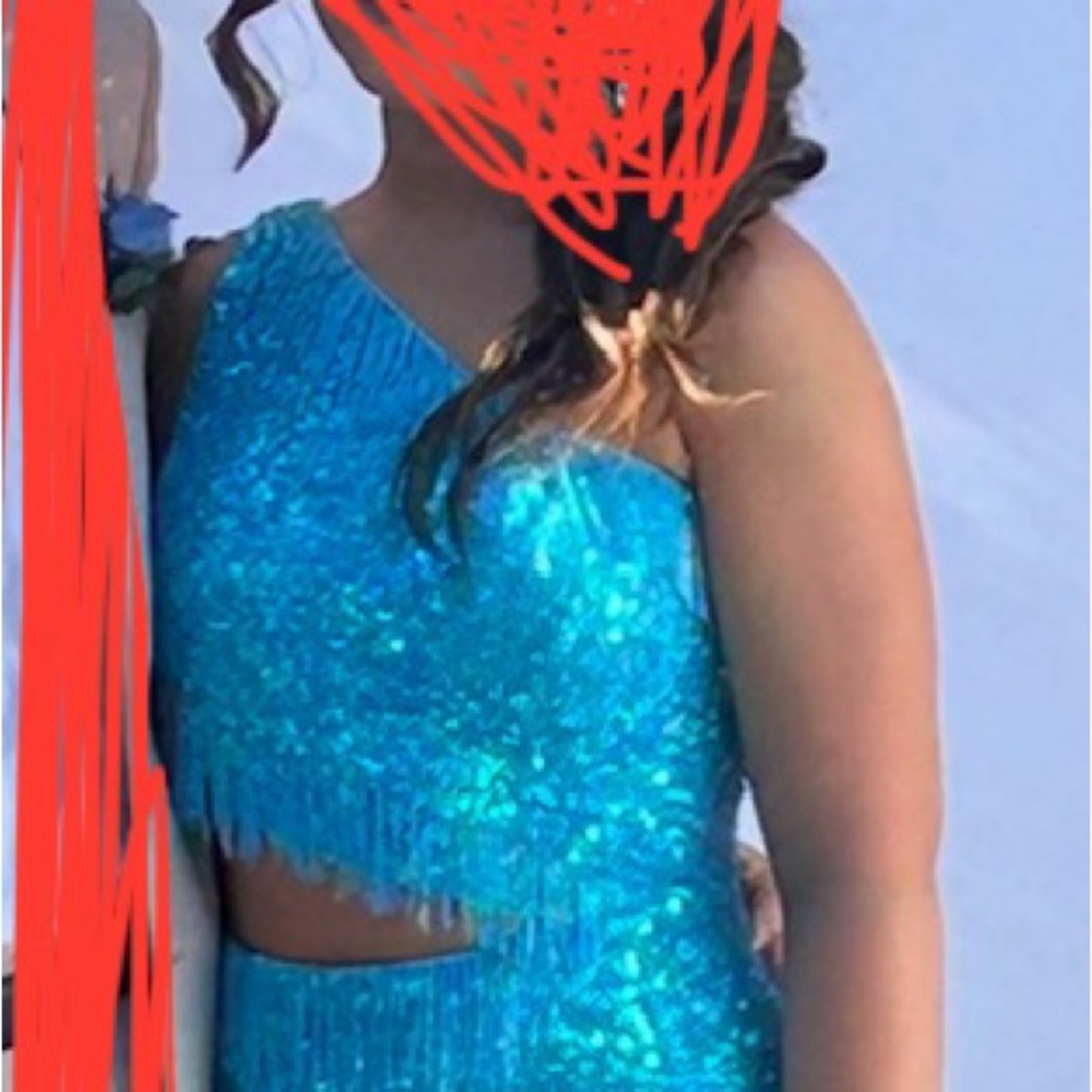 Sparkling Blue Sequin Dress